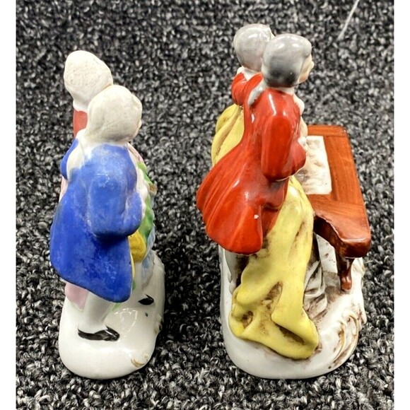 Marayama Hand Painted Porcelain Colonial Couple lot of 2 Made in Occupied Japan - Picture 13 of 15